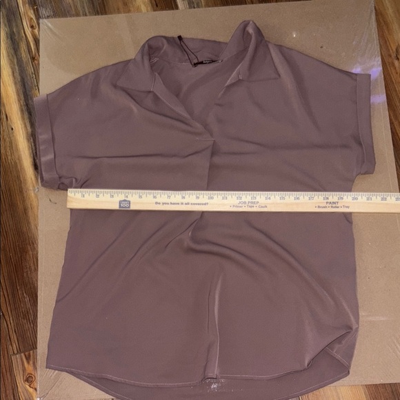 Pretty mauve brown Women's Top Sz m Garahu brand - Picture 4 of 5